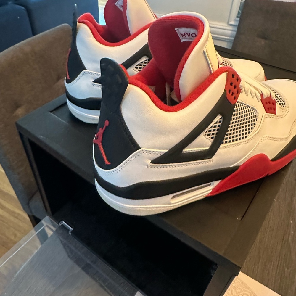 Jordan Sneakers White and Red Classic Design